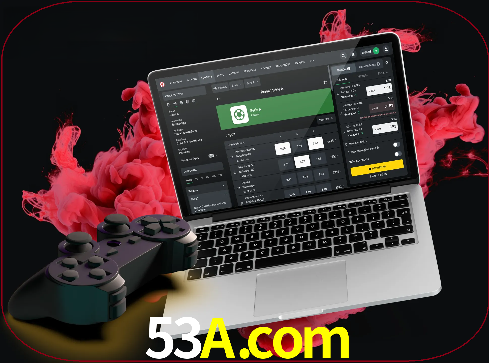 Visite a secção especial de jogos de vídeo em 53a para descobrir em que jogos pode apostar e ganhar muito dinheiro.